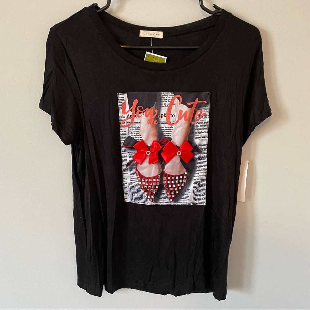 T-shirt with Rhinestones and Bows ❤️